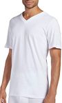 Jockey 3-pk. Classics V-Neck T-Shirts + Bonus Tee,White,Large