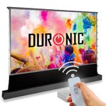 Duronic Electric 120” Ambient Light Rejecting (ALR) Floor Projector Screen for Ultra Short Throw Projectors: PET crystal Grey Screen, 16:9 Ratio, Remote Controlled – For Home Theatres and Conferences