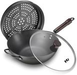 Wok, 13 Inch carbon steel wok pan w