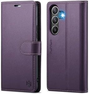 FLIPALM Wallet Case for Samsung Galaxy S26 6.3", RFID Blocking Credit Card Holder, PU Leather Folio Flip Kickstand Protective Shockproof Cover for Galaxy S26 (Purple, Samsung Galaxy S26)