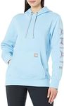 ARIAT Women's Rebar Graphic Hoodie, Dutch Canal Heather/Dusk, X-Large