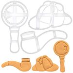 BAKERLOGY Set of 3 Detective Themed Cookie Cutters (Designs: Deerstalker Hat, Smoke Pipe and Magnifier) - Detailed Biscuit Cutter Design for Baking and Crafts, Ideal on Fondant, Dough, Clay