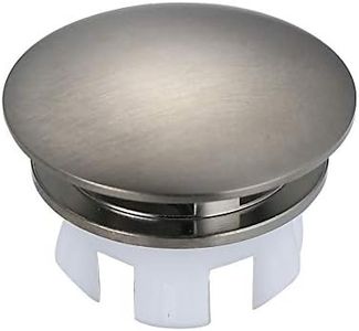 Bathroom Ceramic Sink Brass Overflow Cap Brushed Nickel