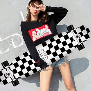 YEENUO Longboards Skateboard Cruiser 8 Plis Maple Complete Longboards Skateboard Dancing, Cruising, Curving, Freeride Slide, Freestyle et Downhill Freestyle Cruiser pour Ados ou Adultes 42x9 pouces