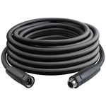 HQMPC Garden Hose 5/8" IDx30' Hose Light Weight Durable Non Kinking Water Hose Feamle Swivel Grip with Brass Hose Fittings 30 FEET (Black) …