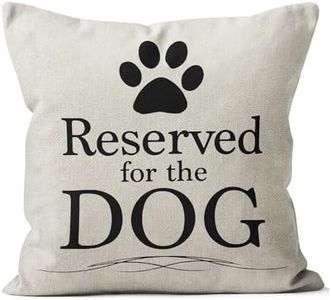 M-Qizi Reserved for The Dog Pillow Covers, 18x18 Pillow Cover, Dog Pillow Case, Dog Owner Gifts for Women Dog Pillows for Small Dogs, Dog Pillows Dog Owner Gifts