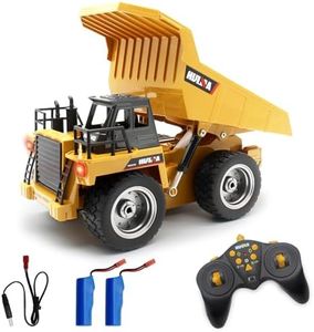 Fisca 6 Ch 2.4G Alloy Remote Control Dump Truck 4 Wheel Driver Mine Construction Vehicle Toy Machine Model with LED Light