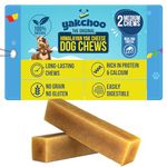 Yakchoo Premium Himalayan Yak Chews for Dogs 140g(Medium - 2 Chews)| 100% Natural Cow & Yak Milk Dog Chew for Medium Breeds | Yak Bones | Long Lasting Dog Treats | Dental Chews for Aggressive Chewers