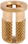 E-Z LOK Threaded Insert for Plastic Flanged Brass Thread Inserts 1/4-20 Pack of 25