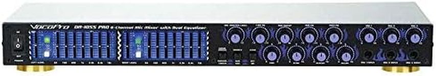 VocoPro DA-1055 PRO Professional 6 MIC Digital Echo Mixer/Parametric Equalizer, Parametric and Graphic EQ, 19" Rack Mountable