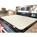 Stove Top Cover for Electric Stove - Silicone Stove Mat for Glass Top Stove, Glass Cooktop Protector, XL Dish Drying Mats for Kitchen, Range Covers for Electric Stove (Beige,71x50cm)