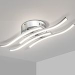 Dehobo LED Ceiling Light, Modern Ceiling Design Curved Ceiling Lights, 24W LED Light Fitting with 4 Built-in LED Boards Natural White 4000K for Living Room, Bedroom, Kitchen, Hallway and Office