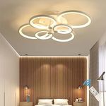 Ganeed LED Ceiling Light Fixture with Remote Control,72W Modern Acrylic Chandeliers,Dimmable Light Color Flush Mount Ceiling Lamp 6 Heads for Dinning Room Bedroom Kitchen Light Fixtures,3000-6500K