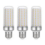 E27 LED Corn Bulbs 20W, AC175-265V, Non Dimmable, 2200LM Warm White 3000K, 200W Incandescent Bulbs Equivalent, E27 Energy Saving LED Bulb for Chandelier, Wall Lamp, Floor Lamp, Pack of 3