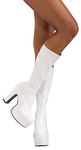 Rubies Costume Co Secret Wishes Sexy High Heels Patent Boots, White, Small