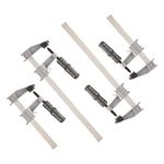 Navaris Carpentry and DIY Clamps (Set of 4) - Steel Clamps for Woodwork and DIY - Quick Grip F Clamps for Home and Professional Use