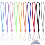 Wisdompro 10 Pack 7 Inch Colorful Hand Wrist Lanyard Strap String for USB Flash Drives, Keys, Keychains, ID Name Tag Badge Holders and other Portable Items - Assorted Colors