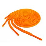 Lacestar Round Boots Shoelace, 4mm Diameter Outdoor Work & Hiking Boots Shoe Laces, Premium Round Shoelaces for Trainers Shoes (Neon Orange 120cm)