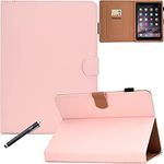 10 Inch Universal Case, GSFY Anti-Slip Folio Stand Protective Case Leather Pocket Cover with Stylus Holder for iPad/Samsung/Kindle/Huawei/Lenovo/HP/Asus/Acer/Sony 9.6-10.5 Inch Tablet, GX-Pink