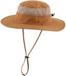 Home Prefer Men's Sun Hat UPF 50+ Wide Brim Bucket Hat Windproof Fishing Hats (Brown)