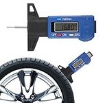 Tire Tread Depth Gauges,Digital Tyre Tread Depth Gauge LCD Display Tyre Thread Measuring Gauge Blue Tire Wear Gauge Tread Checker with Inch MM Conversion for Motorcycle Car Truck Vans SUV (blue)