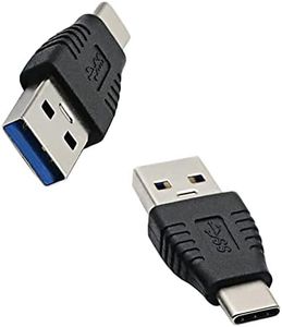 2 Pack Type-C Male to USB3.0 Male Adapter, tunghey USB C to USB A 5G 3A Converter, USB 3.1 AM to cm Support Data Synchronization and Charging, Suitable for Mobile Phones, Computers, Notebook Computers