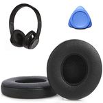 Kahha Ear Pads Muffs Over-Ear Headsets Repair Parts Compatible with Beats Solo 2 3 Wired Wireless by Dr. DRE Only (1 Pair,Black)