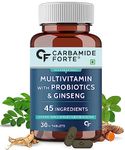 Carbamide Forte Multivitamin for Men with 45 Ingredients | Multivitamin Tablet with Ginseng, Grape Seed Extract, Vitamin C, and Vitamin K2 MK7-30 Veg Tablets