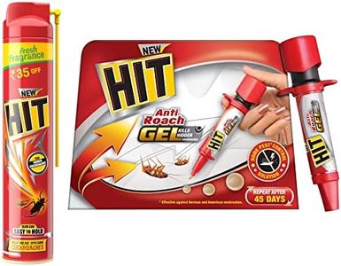 Hit Anti Roach Gel - Cockroach Killer (20G) & Crawling Insect Killer Cockroach Killer Spray (400Ml) | Instant Kill | Deep-Reach Nozzle | Fresh Fragrance, Pack of 1