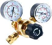 YaeTek Argon CO2 Regulators Gauges Gas Welding Regulator CGA580 Compatible with Miller Lincoln Mig Tig Weld 0-4500PSI / 0-10BAR