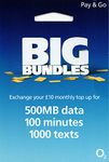 O2 Big Bundle £10 Pay As You Go NANO SIM