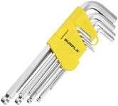 Gunpla Long Arm Ball Point Allen Hex Key Wrench Ball End Hex Key Set, 9-Piece, 1.5-10mm for Home Use and DIY