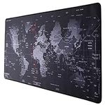 Envysun Professional Gaming Mouse Pad, Custom Design Stitched Edges Waterproof Non-Slip Rubber Base Mousepad Great for Laptop, Computer & PC (90x40 map1)