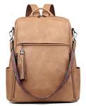 FADEON Laptop Backpack Purse for Women Large Designer PU Leather Laptop Bag, Ladies Bag Shoulder Bags