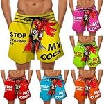 Mens Swimming Shorts Summer Quick-Dry Swim Trunks Prank for Men Party Turkey Swim Shorts Prank Funny Gift with Pockets