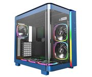 MONTECH King 95 PRO Dual-Chamber ATX Mid-Tower PC Gaming Case, High Airflow, Tool-Free Panels, Sturdy Curved Tempered Glass Front, Six ARGB PWM Fans Pre-Installed with