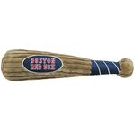 MLB Boston RED SOX Baseball Bat Toy for Dogs & Cats. Soft Corduroy Plush with Inner Squeaker