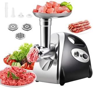 CROWNSHOP Electric Meat 2800W Mincer Grinder Food Grinding Mincing Machine Sausage Maker Stuffer with 7 Attachments Included Grind Variety of Poultry Meat