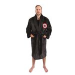 NBA Men’s Fleece Robe EXPRESSIONS Luxury Plush Standard Length Comfy Lounge Bathrobe with 2 Front Pockets, Wrap Tie & Shawl Collar Design (Official NBA Product)