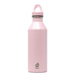 Mizu M8-25 oz. Single Wall Narrow Mouth Stainless Steel Bottle with Loop Cap, soft pink, One Size