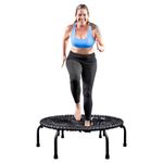 JumpSport 350 PRO Indoor Lightweight 39" Round Fitness Trampoline with 4 Videos