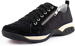 Therafit Sienna Women's Side Zip Sport Casual Shoeblack Velvet / 6