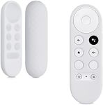 kwmobile Case Compatible with Google Chromecast 2020 4K / Chromecast 2022 HD Case - Soft Silicone Cover for Remote Control - White