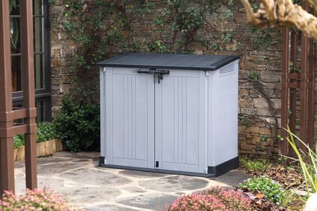 Keter Outdoor Garden Storage Shed – Light Grey, 32x71.5x113.5 cm