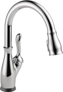 Delta Leland Chrome Touch Kitchen Faucet with Pull Down Sprayer, Traditional Single Hole Touch On Kitchen Sink Faucet, Single Handle, Chrome 9178T-DST
