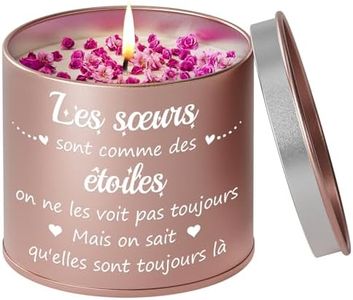Cadeau Soeur, Cadeau Soeur Anniversaire, Bougies Parfumées Dans des Pots en Métal, Cadeau pour Soeur Original, Idée Cadeau Soeur Noel
