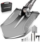 CoCuKi Outdoor Folding Camping Shovel Multitool Gear with High-Carbon Steel Adjustable Equipment for Men Outdoor Camping Hiking Surviving Emergency