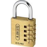 ABUS 20128 Brass Combination Lock 165/40 SB, Size: 40 mm