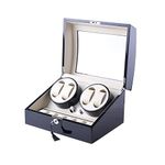 DUKWIN Automatic Watch Winder, Watch Winders with 4 Winder Positions and 6 Display Storage Spaces with Quiet JapMotor Powered by Battery or AC Adapter for Men and Women Watches (British Plug)