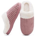 Ladies House Slippers Memory Foam Slippers for Women Comfortable Warm Cosy Non Slip Indoor Outdoor Home Slippers (Pink.HSTï¼Œ7/8 UK